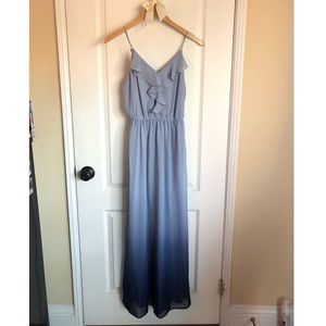 LC Lauren Conrad blue ombré Maxi dress